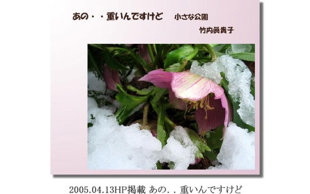 竹内2005.04.13HP掲載 あの．．重いんですけど