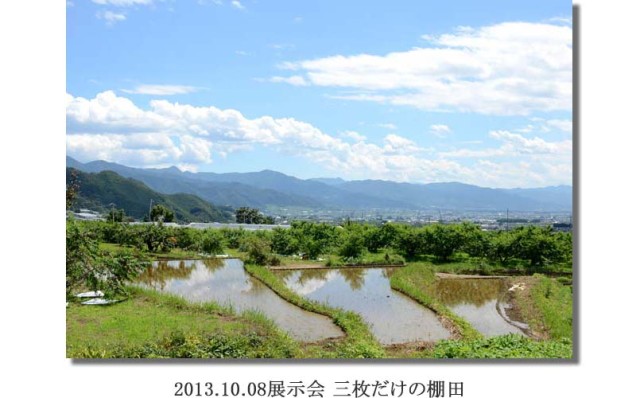 竹内2013.10.08展示会 三枚だけの棚田